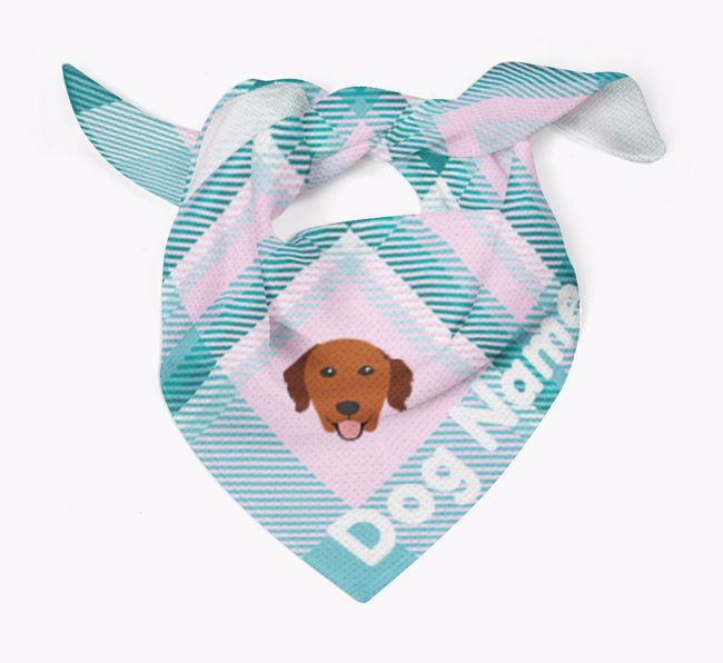 Personalised Tartan Dog Bandana for {dogsName}